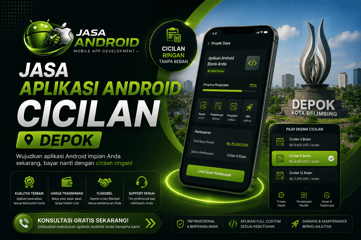 Jasa Aplikasi Android Cicilan Depok untuk Bisnis Finansial Modern dan Digital